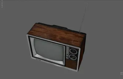 老旧电视机 复古电视 TV 天线电视