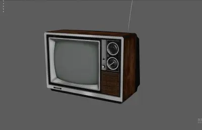 老旧电视机 复古电视 TV 天线电视
