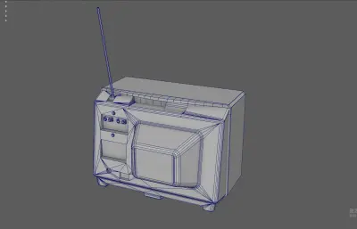 老旧电视机 复古电视 TV 天线电视