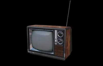 老旧电视机 复古电视 TV 天线电视