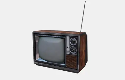 老旧电视机 复古电视 TV 天线电视