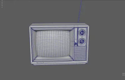 老旧电视机 复古电视 TV 天线电视