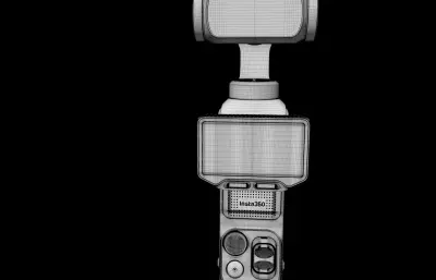 C4D影石Insta360 Luna Ultra外观模型,云台模型