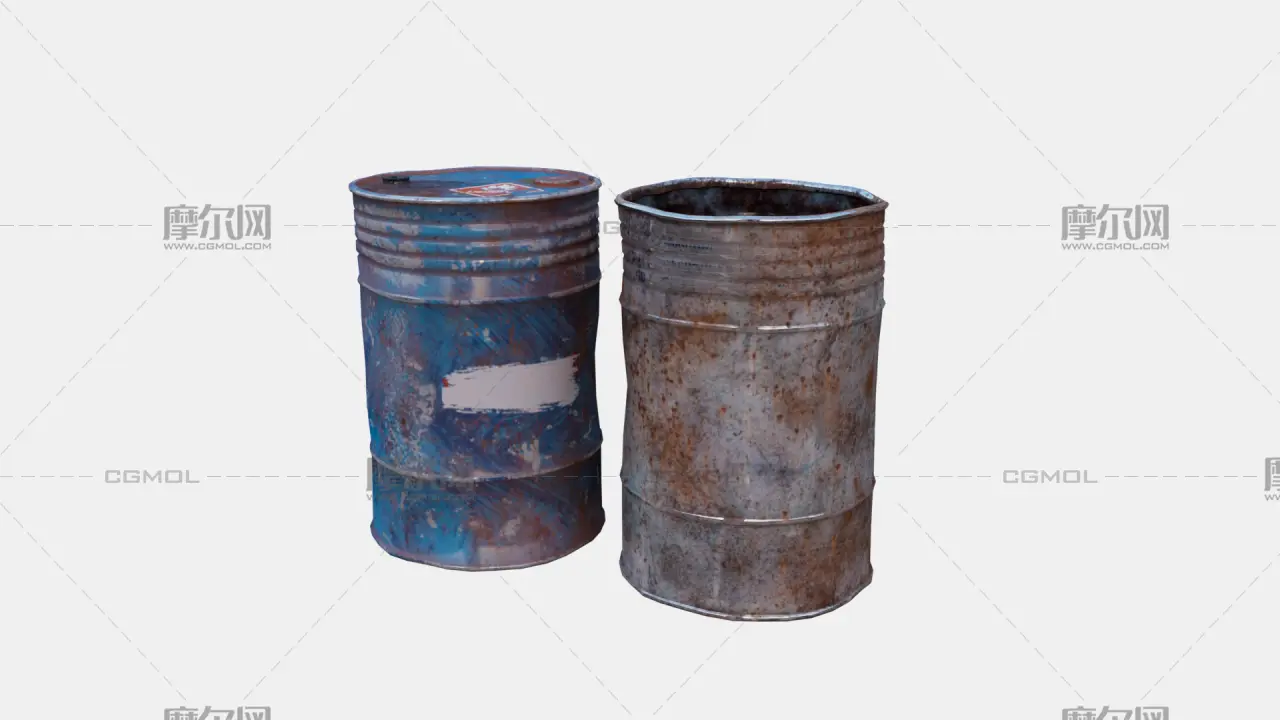 破旧油桶 工业桶 铁桶 铁皮桶