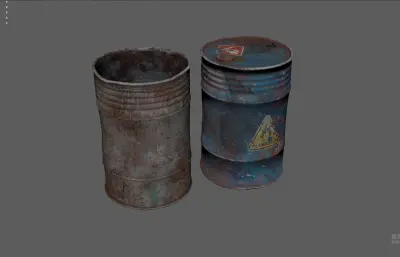 破旧油桶 工业桶 铁桶 铁皮桶