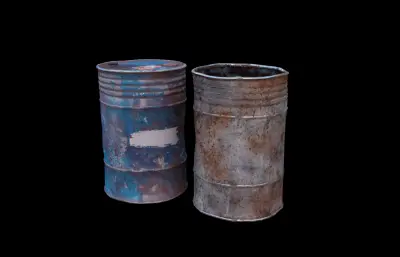 破旧油桶 工业桶 铁桶 铁皮桶