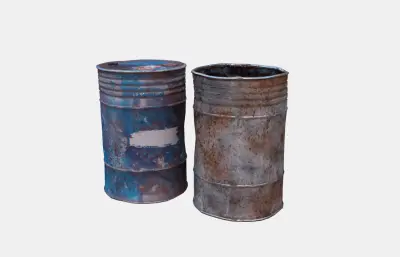 破旧油桶 工业桶 铁桶 铁皮桶