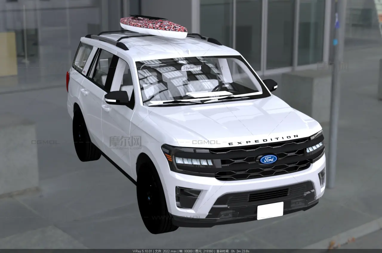 福特征服者美式大型越野车3dmax模型