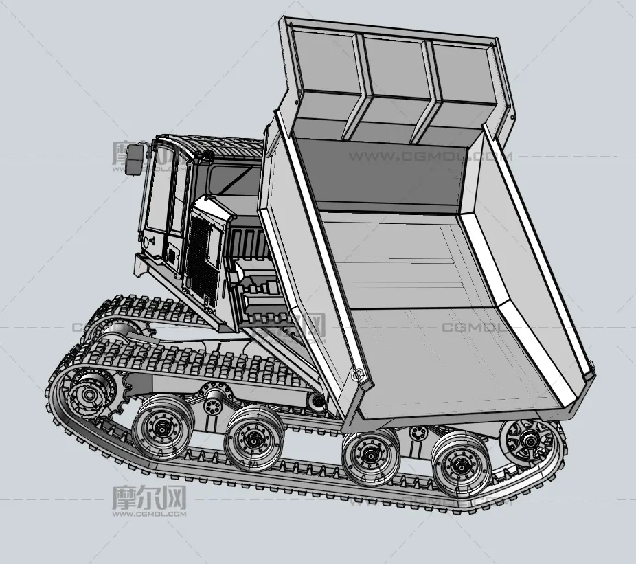 T14R新型履带自卸运输车,载重14吨
