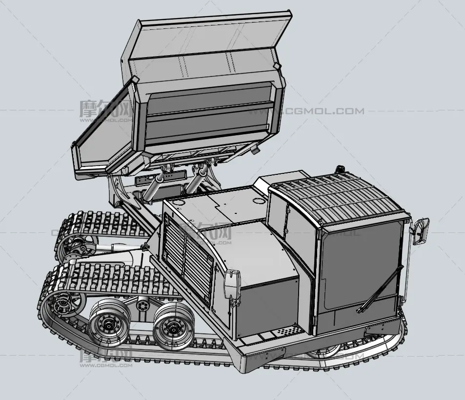 T14R新型履带自卸运输车,载重14吨