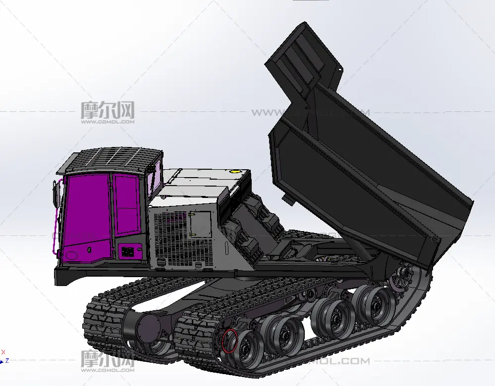 T14R新型履带自卸运输车,载重14吨