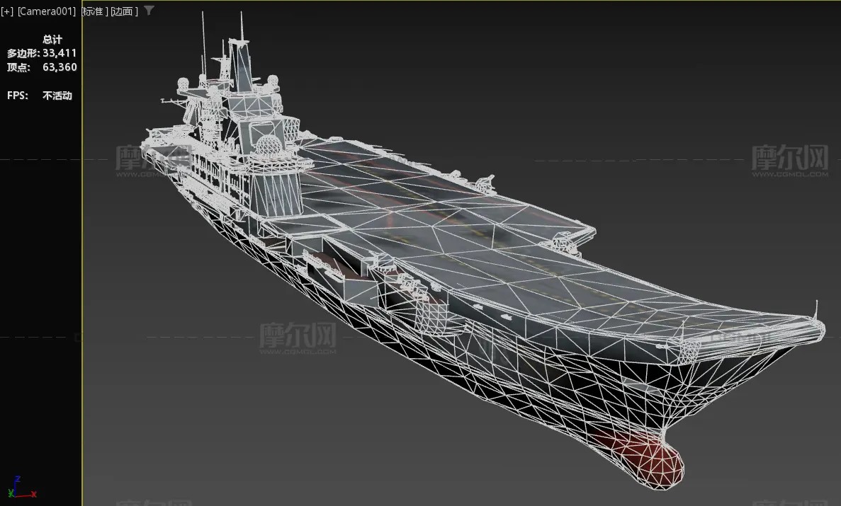 库兹涅佐夫号俄罗斯海军航母3dmax模型