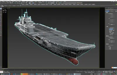库兹涅佐夫号俄罗斯海军航母3dmax模型