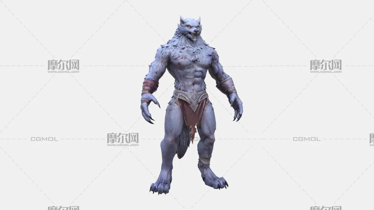 狼人 怪物 兽人 狼妖塌陷模型