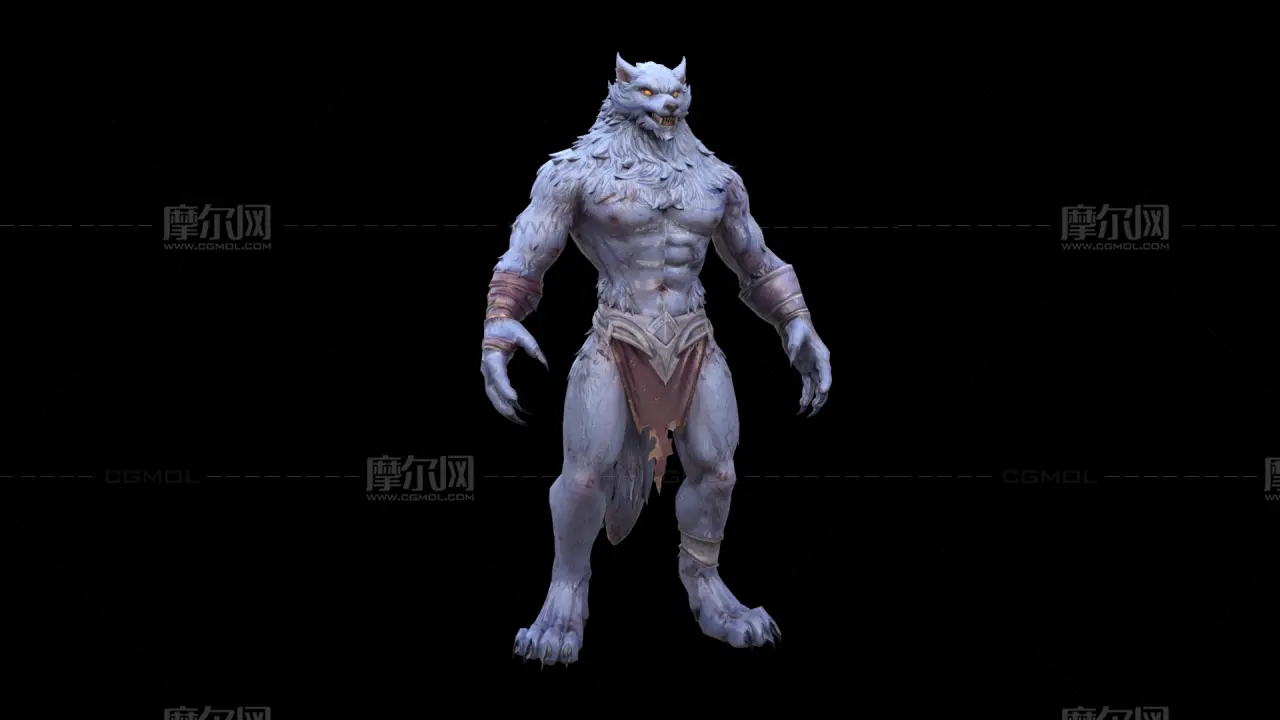 狼人 怪物 兽人 狼妖塌陷模型