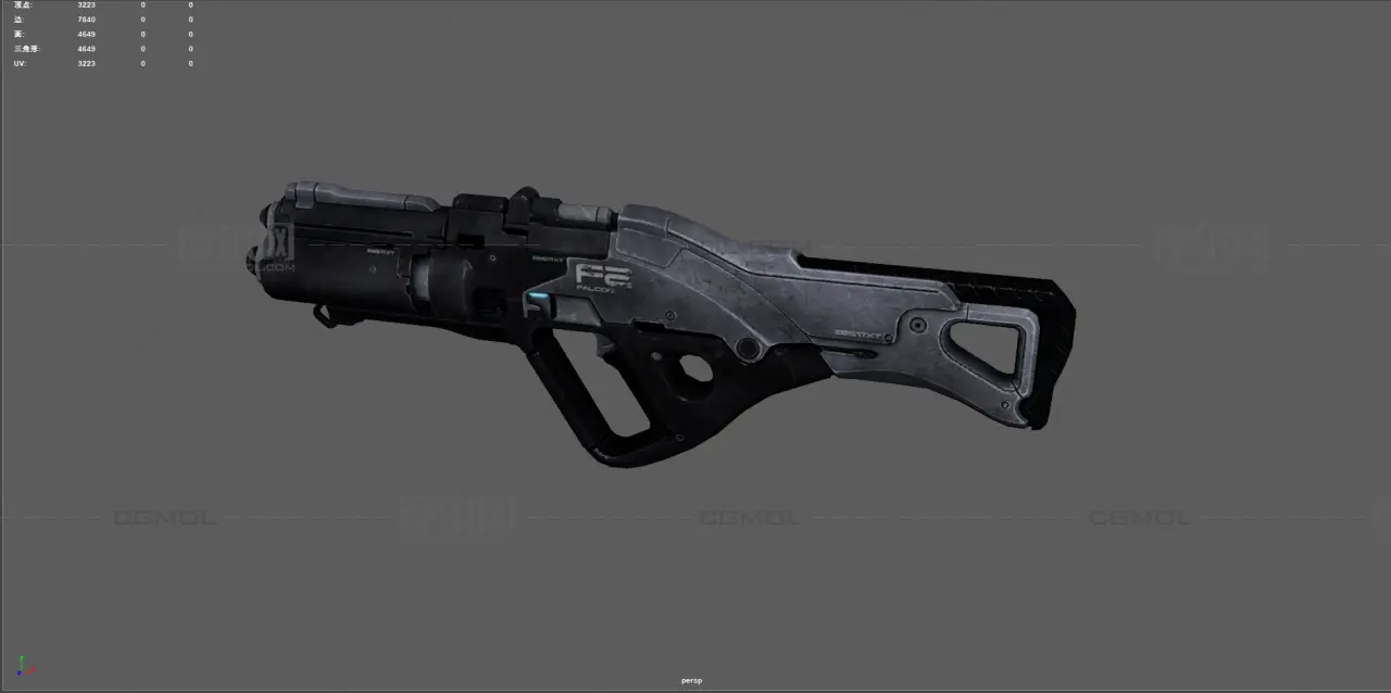 镭射枪 未来武器 游戏武器  自动步枪 概念枪
