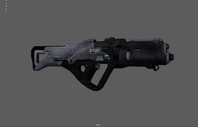 镭射枪 未来武器 游戏武器  自动步枪 概念枪