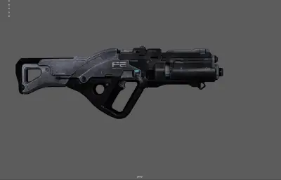镭射枪 未来武器 游戏武器  自动步枪 概念枪