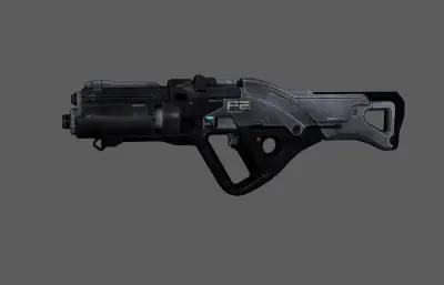 镭射枪 未来武器 游戏武器  自动步枪 概念枪