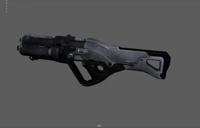 镭射枪 未来武器 游戏武器  自动步枪 概念枪