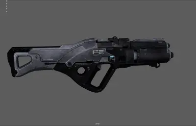 镭射枪 未来武器 游戏武器  自动步枪 概念枪