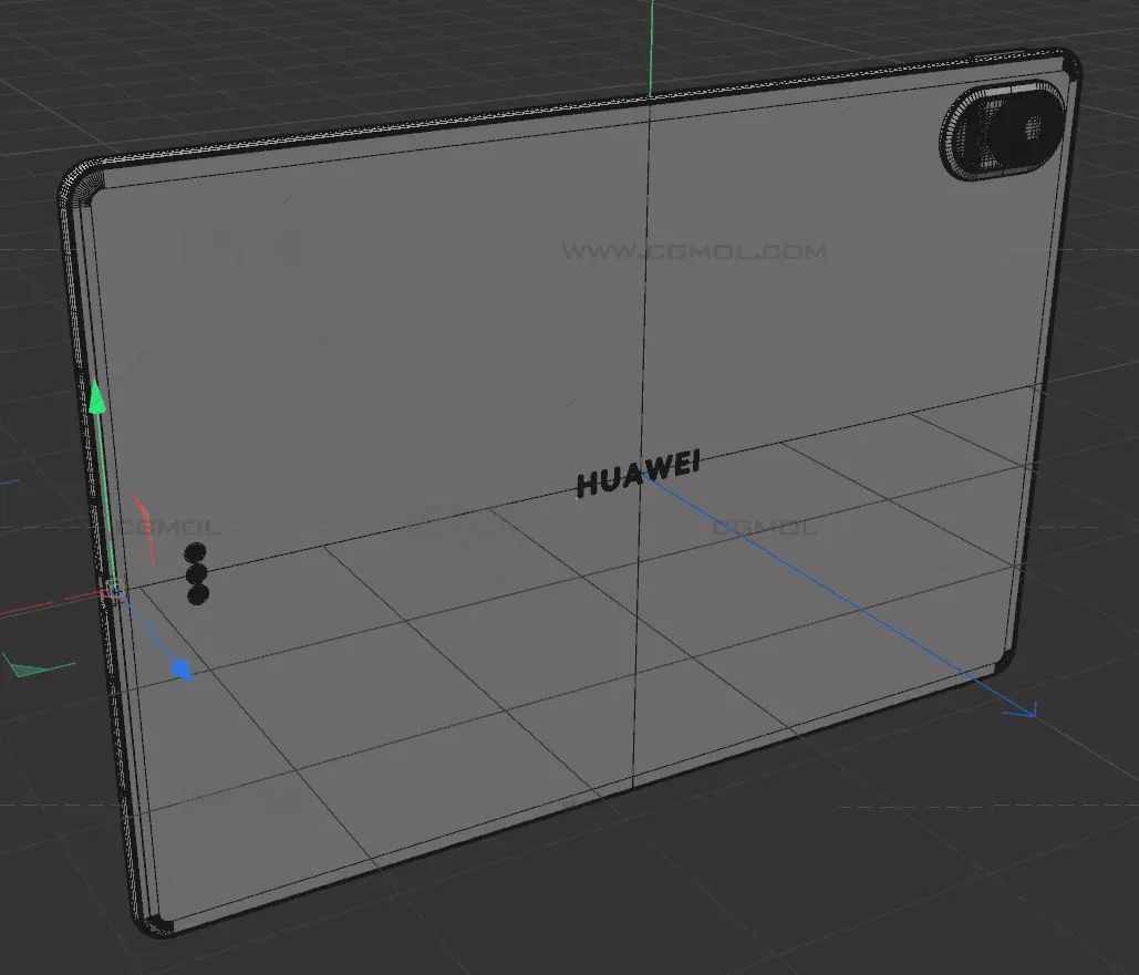 华为HUAWEI MatePad Air Z平板电脑c4d,keyshot模型