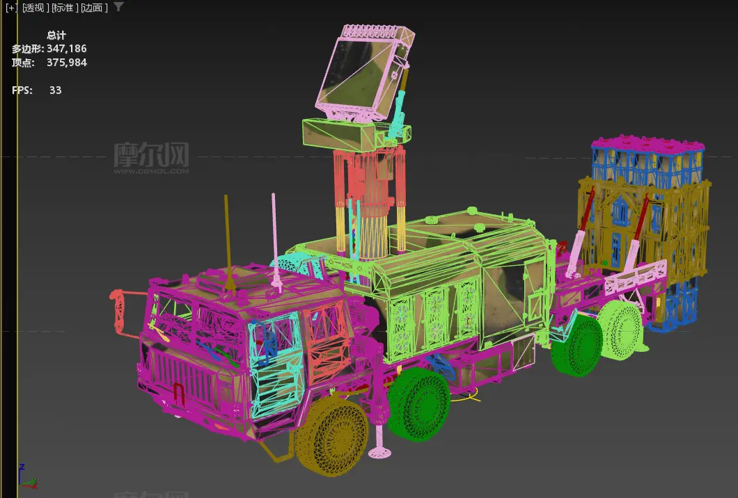 红旗11/HQ11/红旗-11防空导弹发射车3DMAX模型