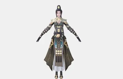 古风女将军 国风女武将 凤纹铠甲戎装