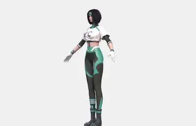 年轻运动装 少女女孩 小姐姐