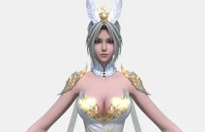 古风女武将,仙侠御姐,黑金铠甲游戏角色