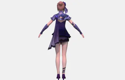 国风旗袍美女,古风短裙小姐姐,次世代角色
