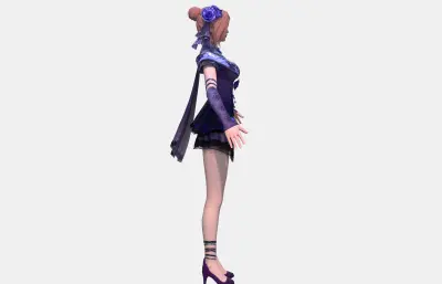 国风旗袍美女,古风短裙小姐姐,次世代角色