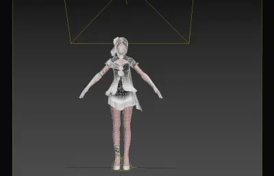 古装汉服美女 国风改良旗袍短裙小姐姐 黑白渐变蕾丝女孩
