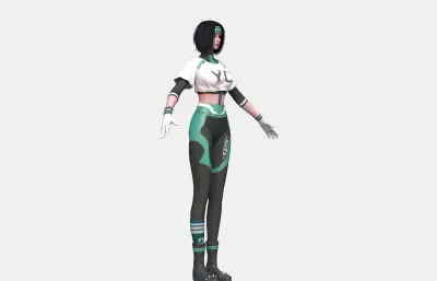 年轻运动装 少女女孩 小姐姐