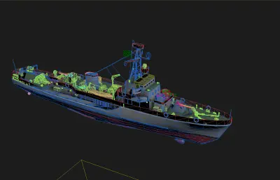 6610型扫雷艇3dmax模型