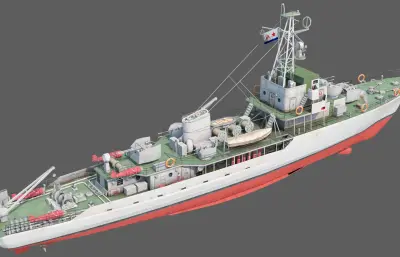 6610型扫雷艇3dmax模型