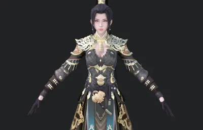 古风女将军 国风女武将 凤纹铠甲戎装