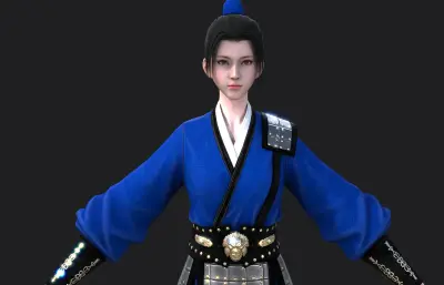 古风女武士,古装女侠客,汉服戎装