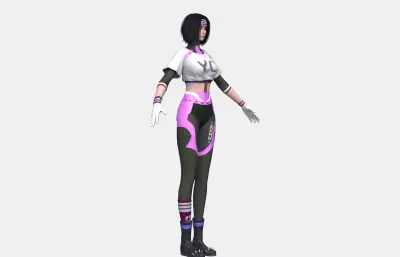 年轻运动装女孩 健身少女女孩 小姐姐