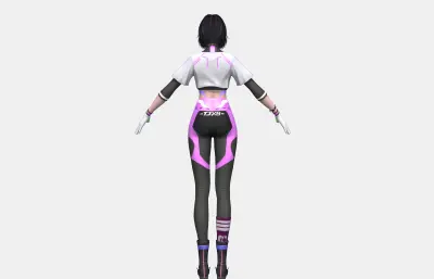 年轻运动装女孩 健身少女女孩 小姐姐