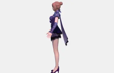 国风旗袍美女,古风短裙小姐姐,次世代角色
