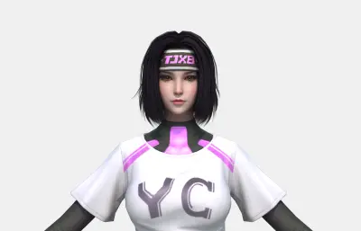 年轻运动装女孩 健身少女女孩 小姐姐