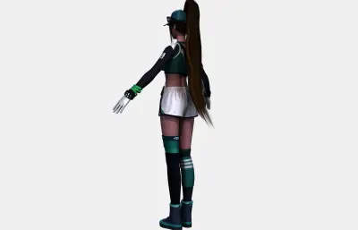 现代少女 运动风女生 潮流休闲高马尾女孩