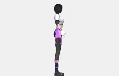年轻运动装女孩 健身少女女孩 小姐姐