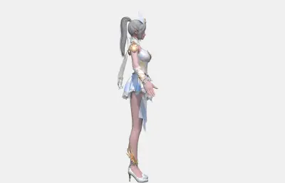 古风女武将,仙侠御姐,黑金铠甲游戏角色