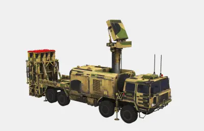 红旗11/HQ11/红旗-11防空导弹发射车3DMAX模型