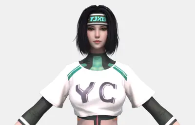 年轻运动装 少女女孩 小姐姐