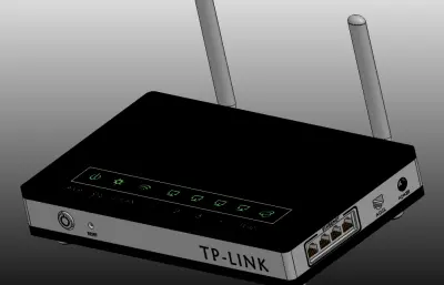 TP-LINK无线路由器外壳Solidworks模型