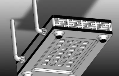 TP-LINK无线路由器外壳Solidworks模型