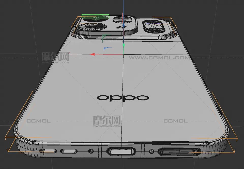 OPPO Find X10拍摄手机c4d,keyshot模型,有fbx和obj格式